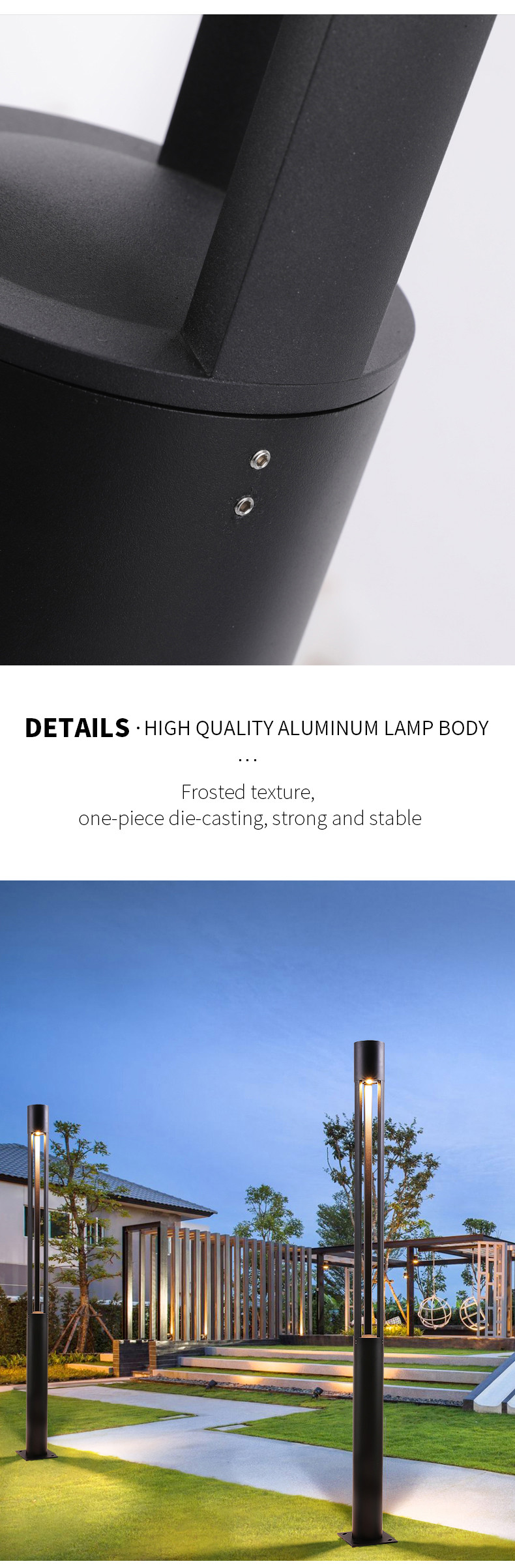 30w 20w 10w Led Outdoor Garden Light Yard Height 2.5m 3m 3.5m 4m