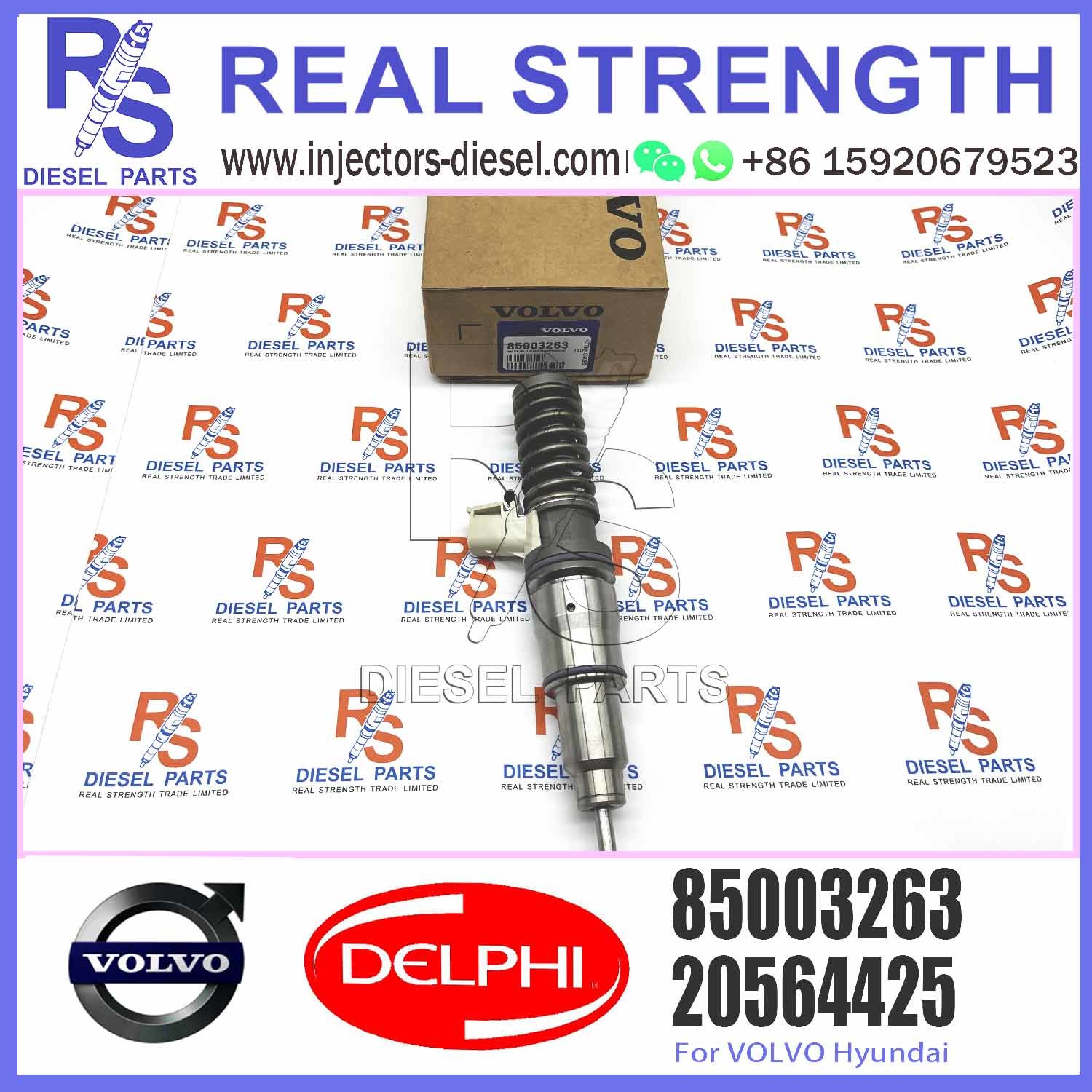 Common rail fuel Injector 21371672 3801618 85003263 for Excavator Parts EC380 EC480 D13H D13F Engine