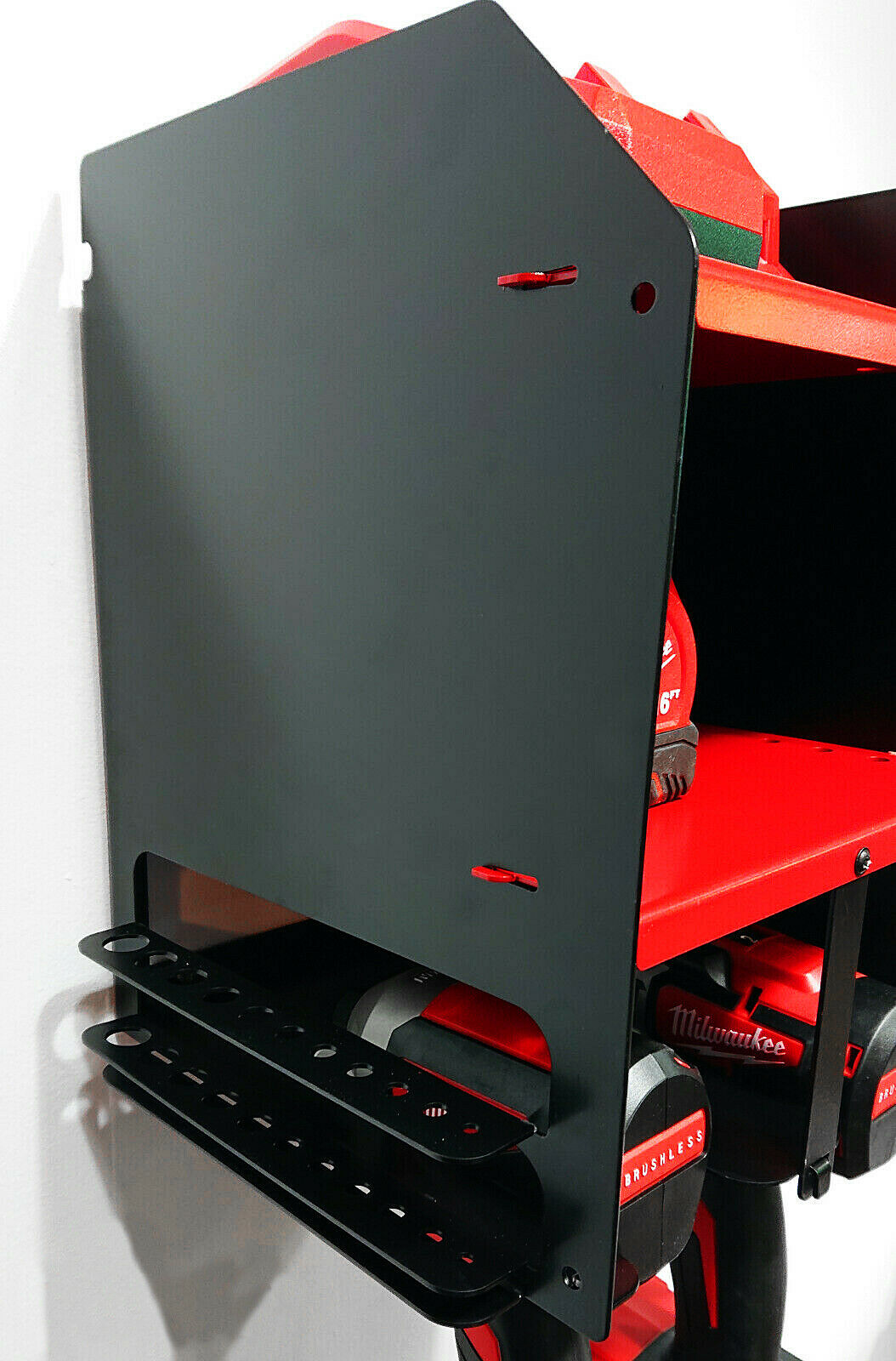 Convenience Stores Wall Mount Cordless Drill Tool Holder Organizer Rack Plastic Type
