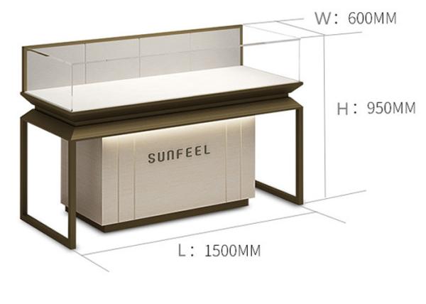 Cheap Nice Commercial Jewellery Display Counter Stainless Steel Combined With Wooden for sale