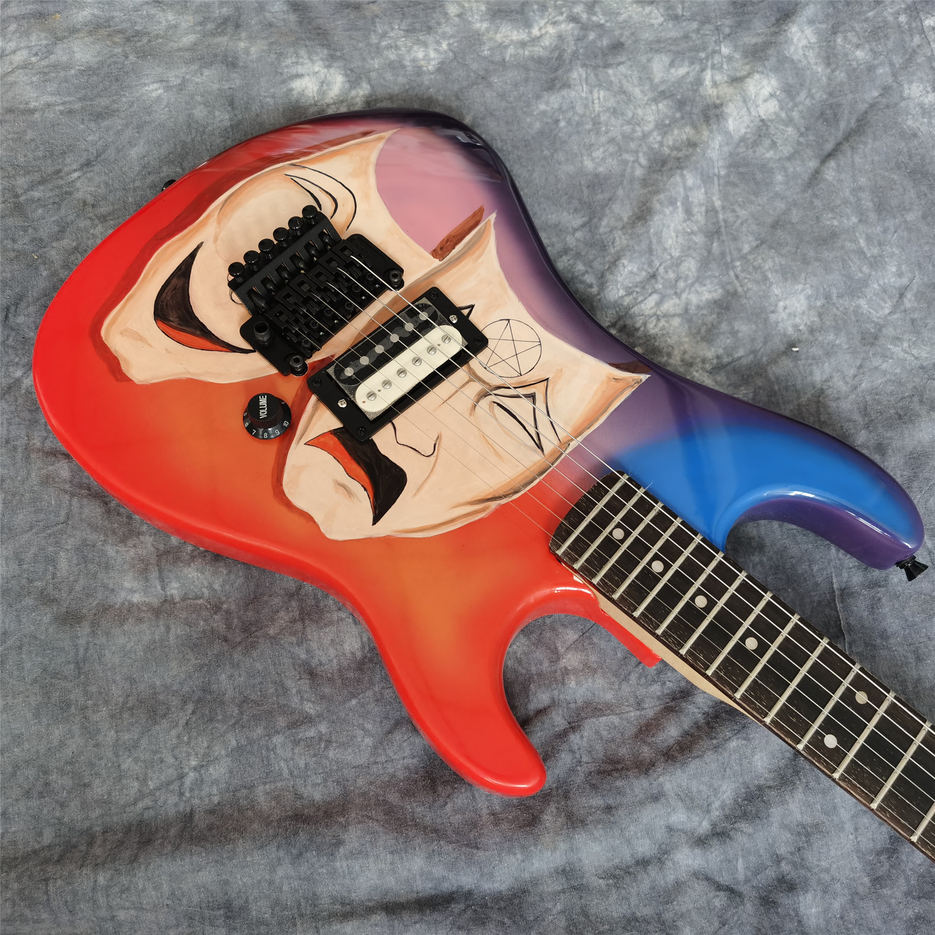 Handmade Painting on Body Rosewood Fingerboard Electric Guitar