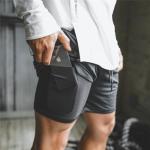 Double Deck Running Wear , Quick Dry Shorts Joyord Brand Machine Washable