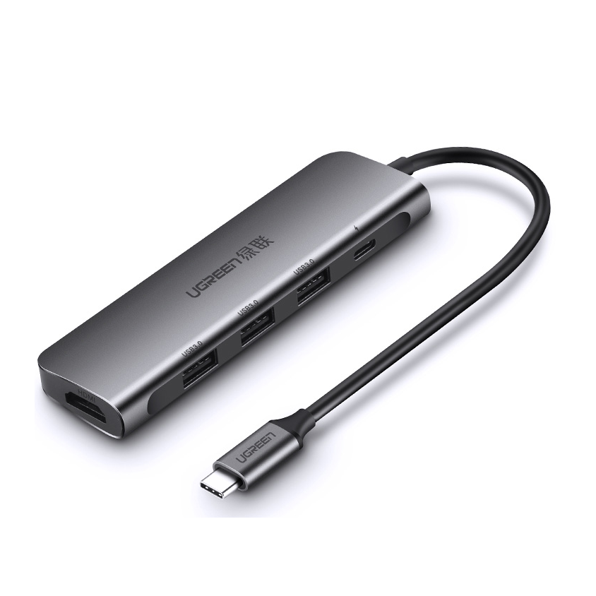 USB C Hub 5 in 1 Multiport Adapter 100W Power Delivery, 3 USB 3.0 Data Ports, 5Gbps Transfer Speed