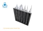 F8 Activated Carbon And Synthetic Fiber Media Pocket Air Filter Aluminum Frame V