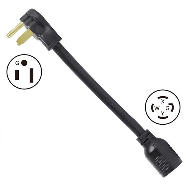 US Plug Standard NEMA 6-50P Male to NEMA L14-30R Female Welder Plug Adapter 250V