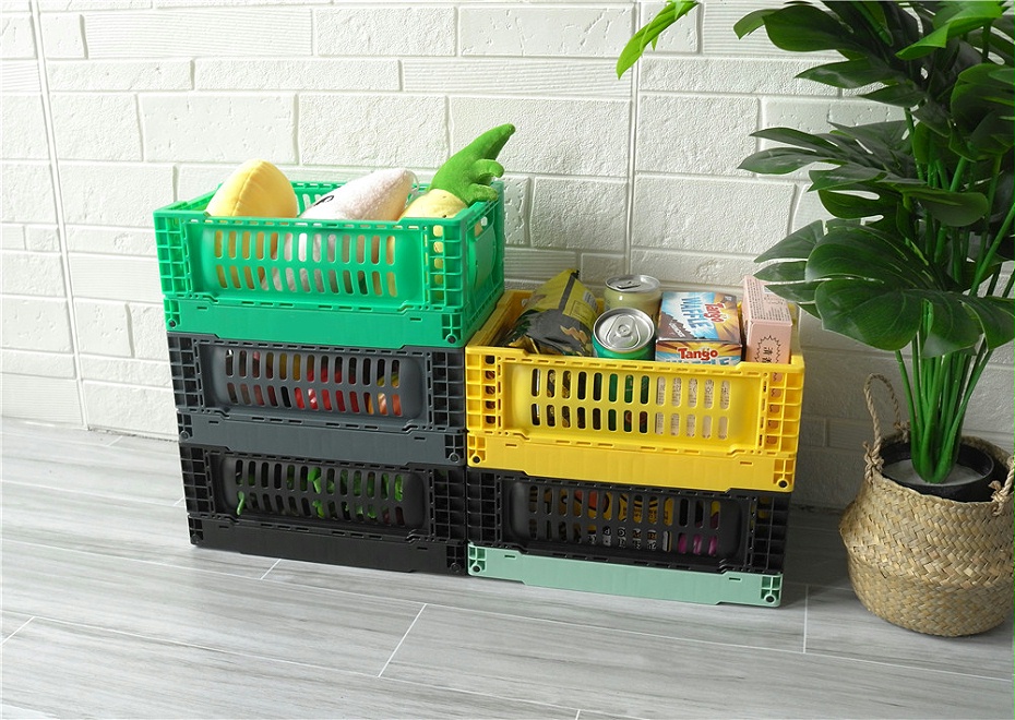 PP Warehouse Collapsible Crate for Easy Storage and Transportation Various Colors