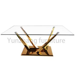 Quality Meridian Furniture Modern Glass Dining Table With Glass And Metal Base wholesale