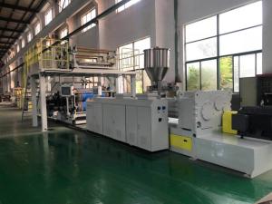 Quality 1000 - 1500kg/H SPC Floor Extrusion Line Machine PVC Floor Making Machine ABB Inverter wholesale