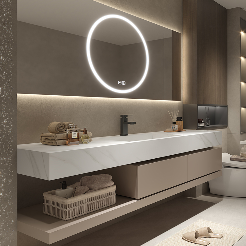 Directly Sale CAD/3D Bathroom Vanity with Sink Waterproof and PVC/Lacquer Finish