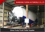 High Capacity 3 Axle Bulk Cement Trailer , Tanker Truck Trailer Double Cabins
