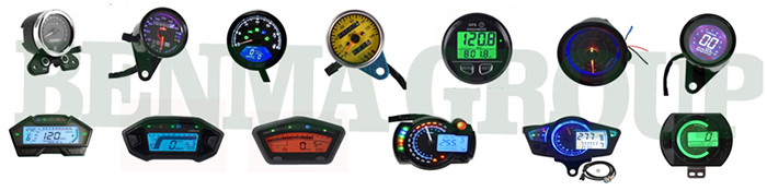 Digital LCD Other Motorcycle Parts Backlight 13000RPM Speedometer With Speed Sensor