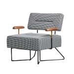 Nordic New Design Accent chair Luxury Meeting Linen Upholstered Single sofa