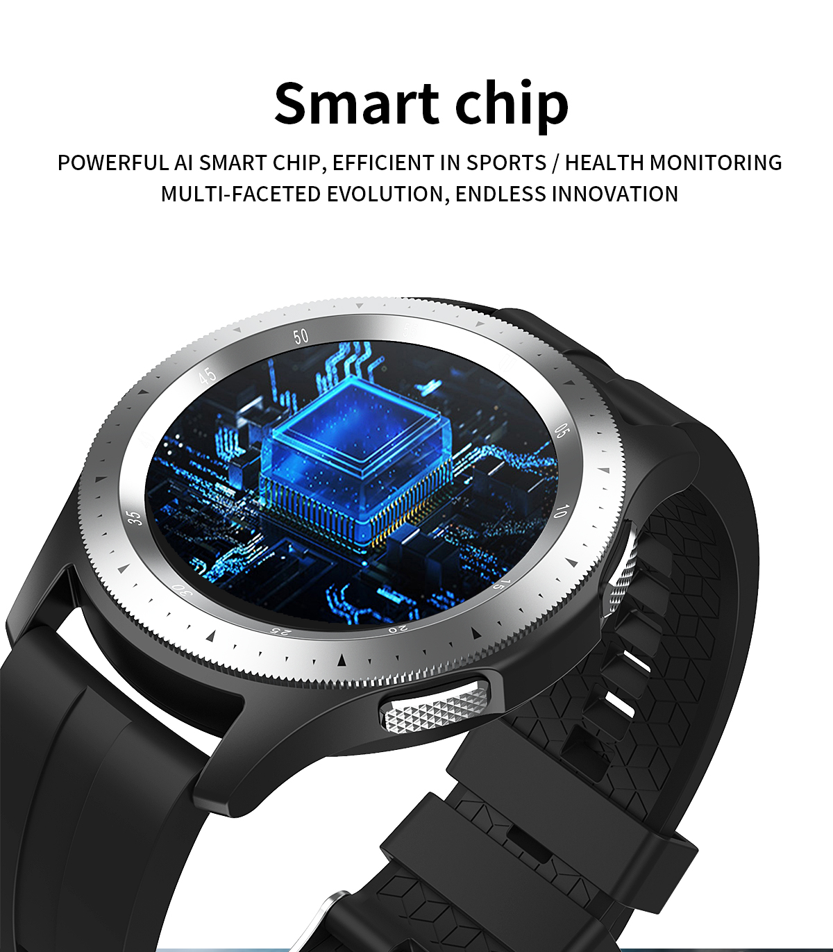Amazon HOT Round Touch Screen Sport Pedometer Heart Rate Monitor ODM OEM Waterproof Smartwatch