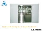 White Stainless Steel Air Shower With Electric Interlocked Locks , 22-25m/s Wind