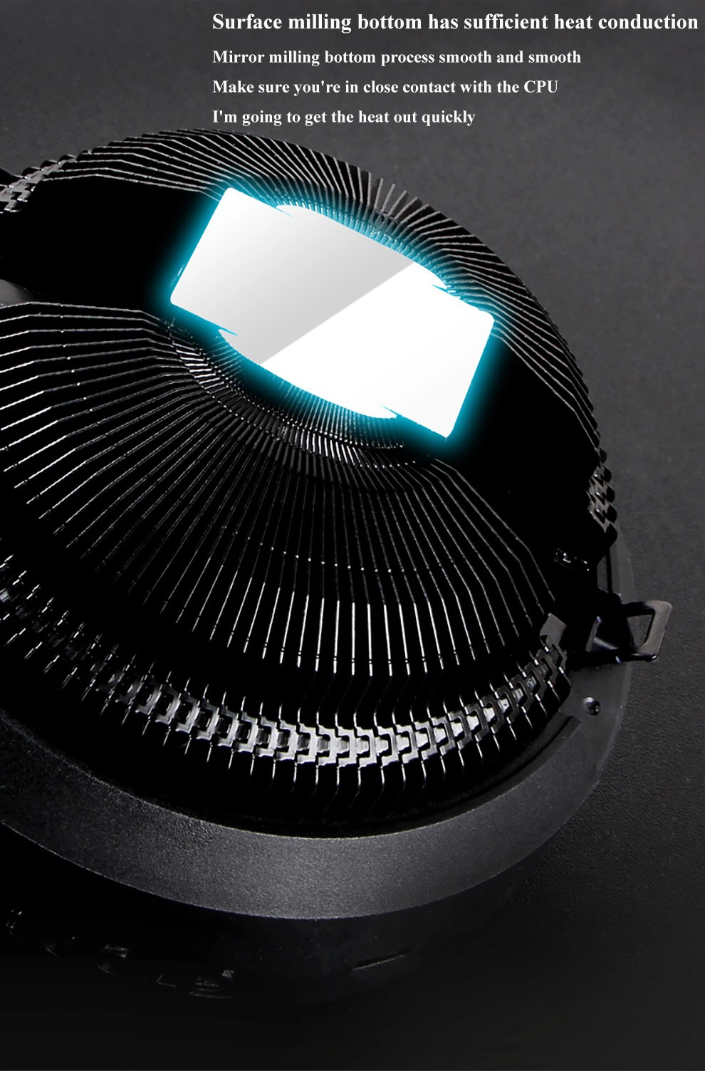 62CFM Personal Computer CPU RGB Cooling Fan 1700RPM Downpress RGB Fan PC Case Cooling Heatsink CPU Cooler