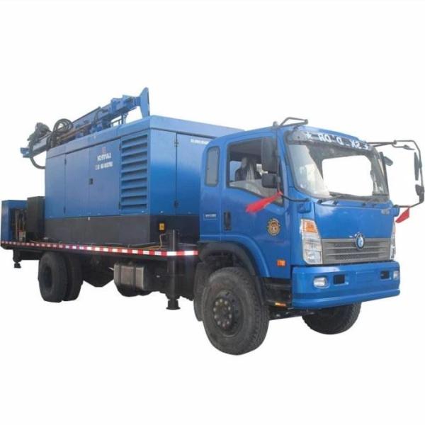 Cheap 300m Depth Water Well Drilling Rig 266HP Load Vehicle Engine 115 - 350mm Dia for sale