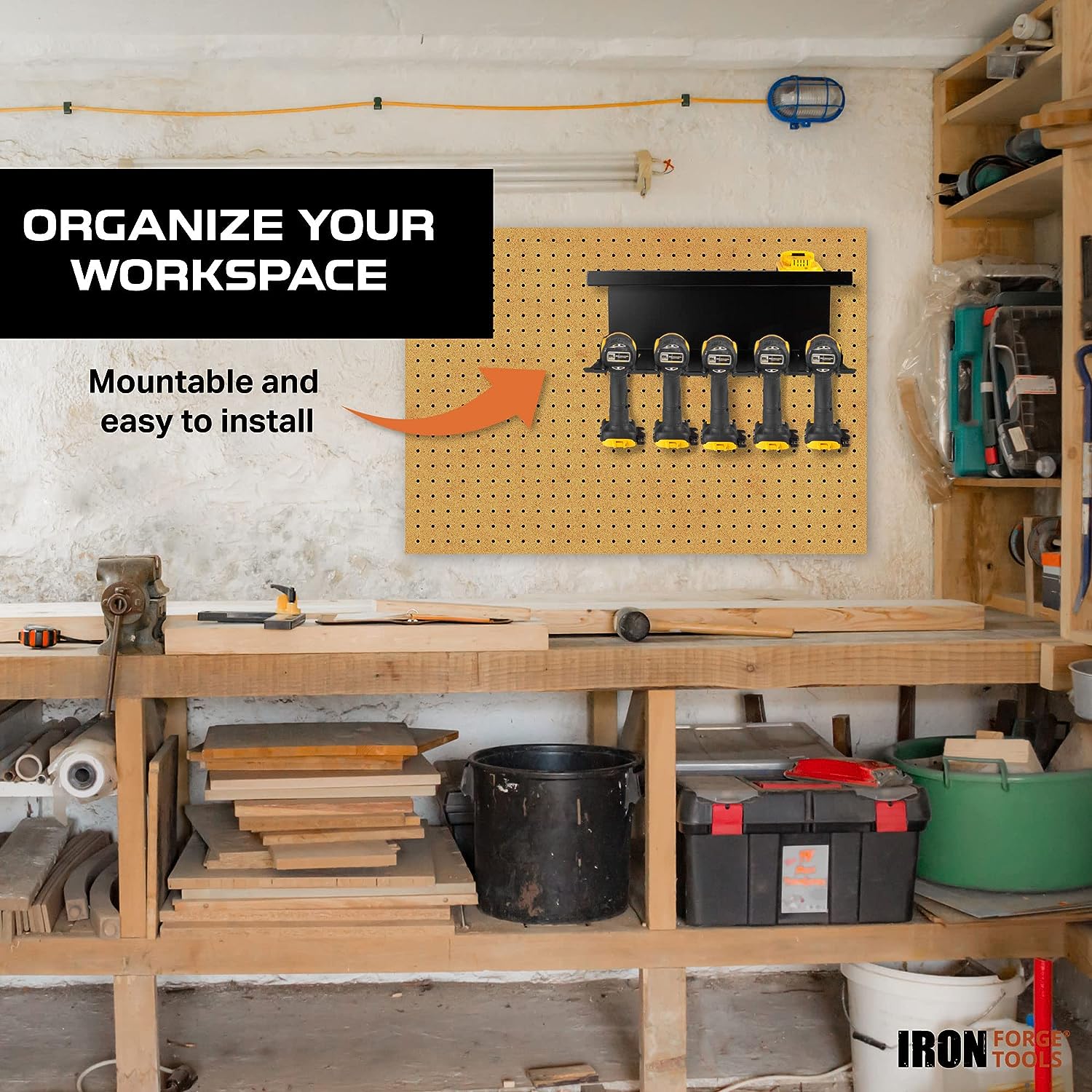Customized Logo Accepted Heavy Duty Tool Storage Organizer Holder Floating Tool Shelf