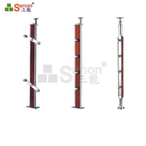 Quality 1.1mm Stainless Steel Balustrade Posts Wooden Frameless Glass Fence Railing wholesale