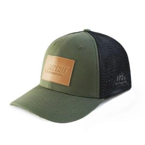 Quality OEM ODM Outdoor 6 Panel Fishing Trucker Hat With Leather Patch wholesale