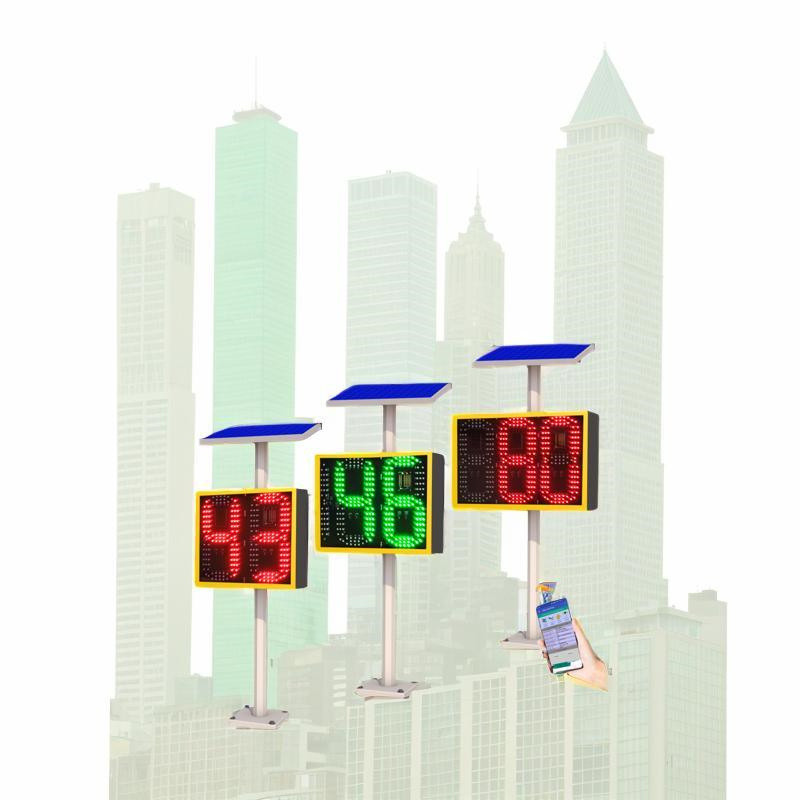 9.1KG Screen Weight Solar Radar Traffic Signal with Red And Green Color and Phone App