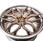 factory direct custom 22 to 24 inch aluminum gold bronze brushed car forged
