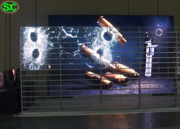 p8.93 Transparent Curtain LED Screen for Stage and Fashion Show , 100000h Life