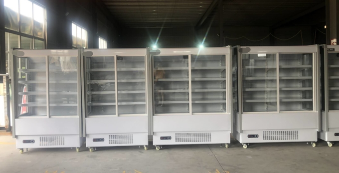 Supermarket fruit shop vegetable shop preservation display commercial with door curtain cabinet 3