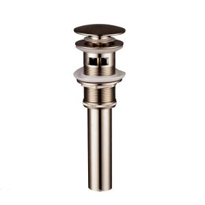 Quality Bathroom Sink Drain Pipe Fittings With Overflow Rose Gold Brass Push Button wholesale