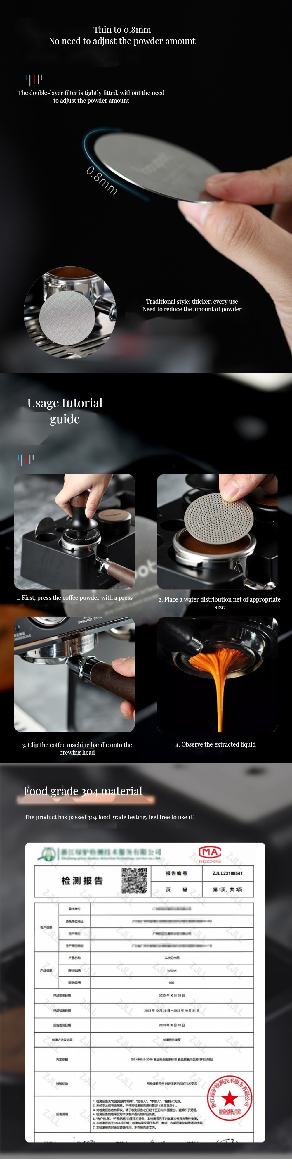Stainless Steel Coffee Filter Puck Screen Essential Tea Coffee Tools for Brewing Needs