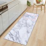 Long Square Marble Kitchen Floor Mats Stone Pattern Themed Doormat