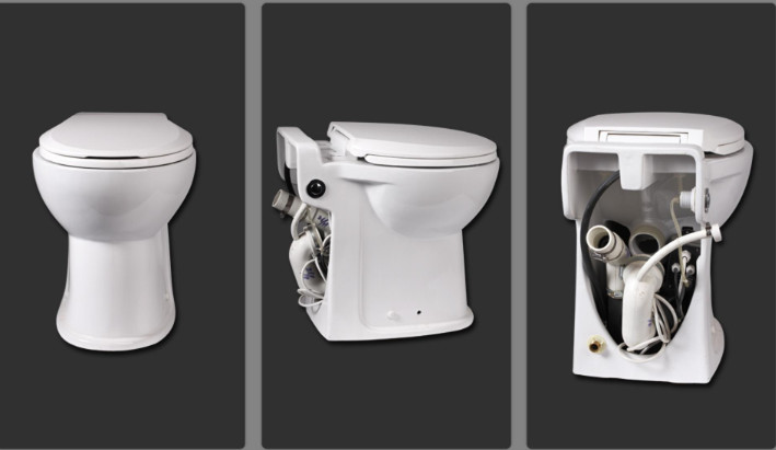 Colored Multifunction Toilet Ceramic Two Piece WC White color