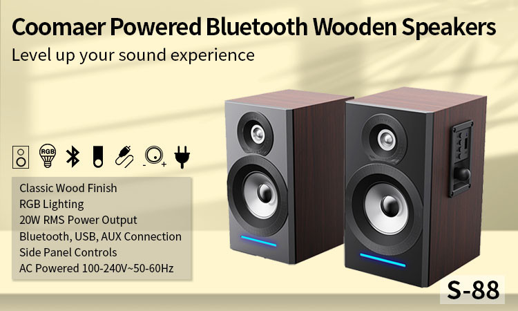 AC 220V Mini Bookshelf Speakers