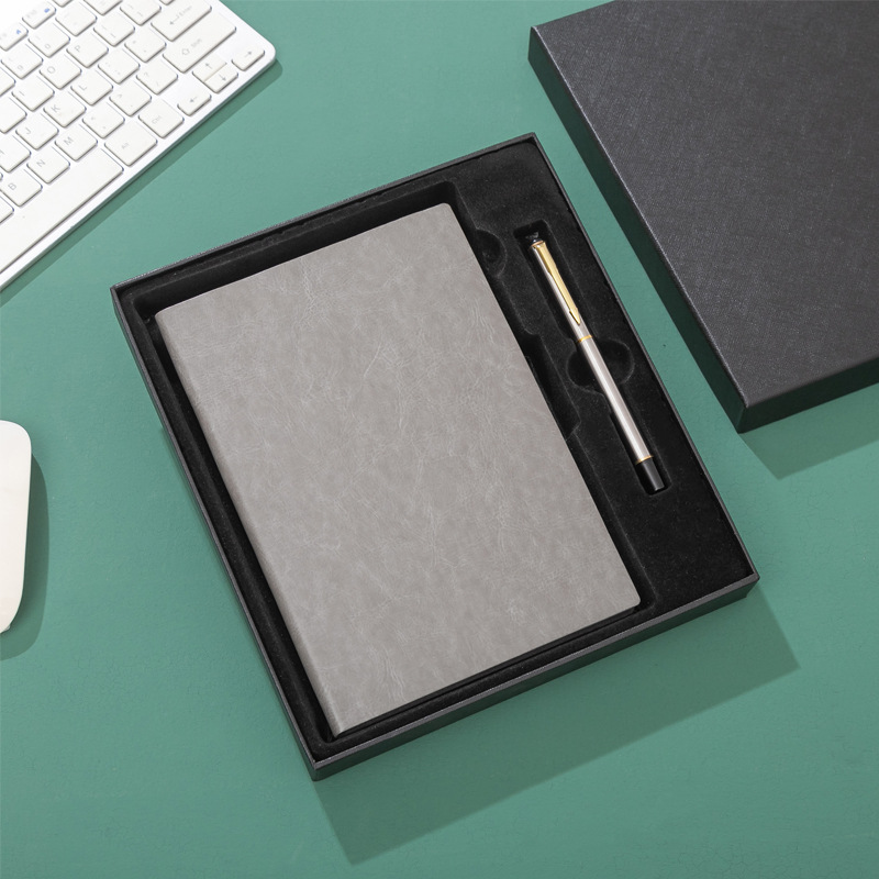 Corporate Gift Set Thermal Binding Notebook with 100 Inner Sheets and Customized Logo