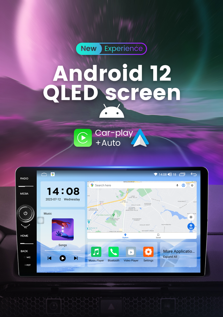 10.1" Touch Screen 2 32GB Full-fit Android Media Player DVD 2Din Navigation Car Radio 360 Panorama CarPlay-Android Auto