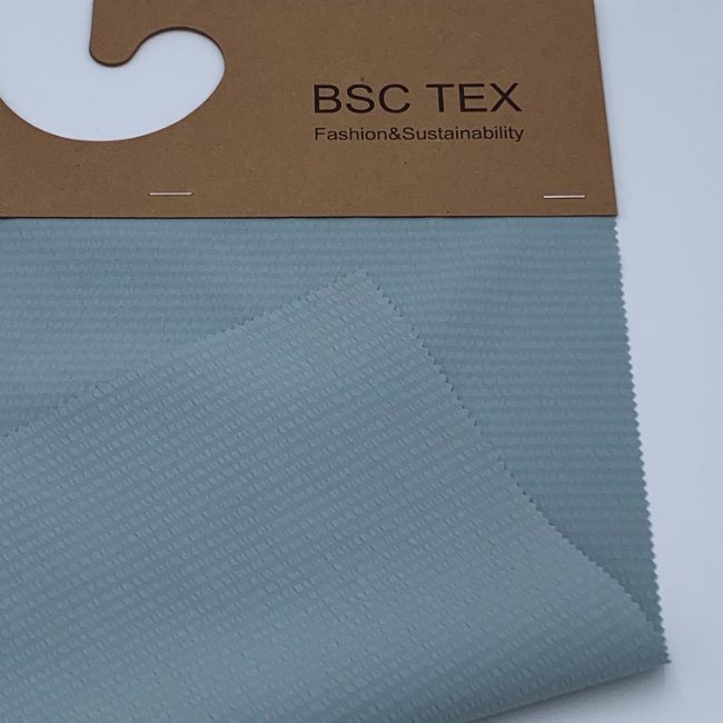 75D X 75D 4 Way Poly Seersucker Stretch Polyester Spandex Fabric For Suit