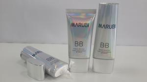 Quality Metallic Flat Oval Holographic Laminate Cosmetic Tube Packaging Colorful Nature Gloss Laser material wholesale