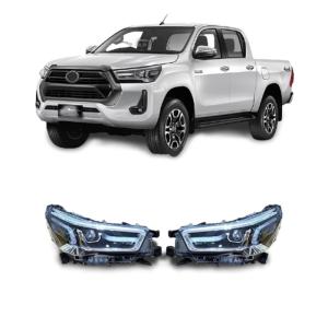 Quality Manufacturer Wholesale 4X4 ABS Plastic LED Headlight Car Light for Toyota Hilux Revo Rocco 2020 2021 wholesale
