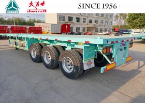 Quality Carbon Steel 40ft 3 Axle Flatbed Trailer For Carrying Container wholesale