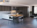 White Glass Door Lacquer Surface Treatment Modular Kitchen Cabinets For Project