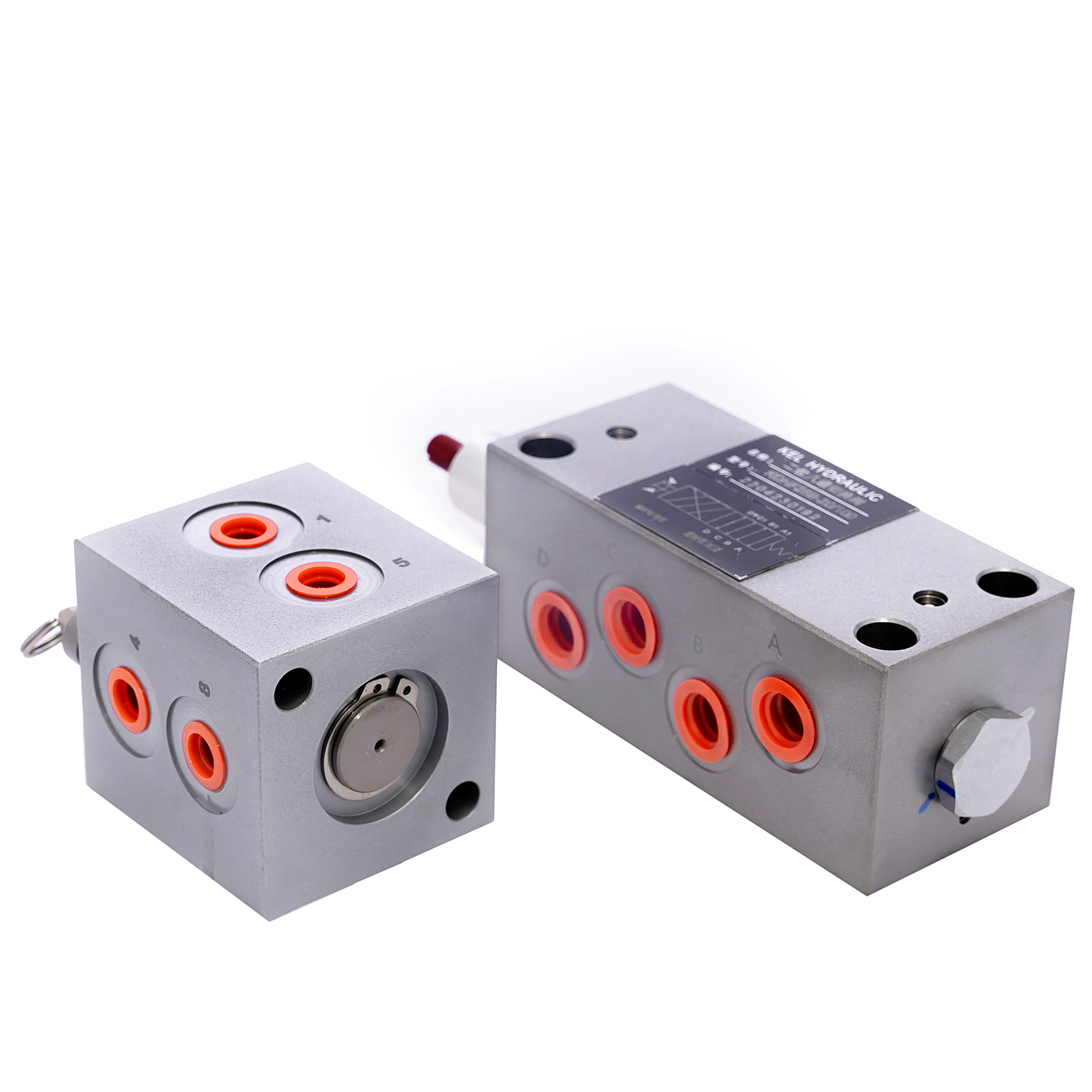 60bar 2 Position Hydraulic Solenoid Valve Eight Way JIS Oil Ports