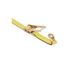 2:1 Yellow 4000KG EN 12195-2 50mm Ratchet Tie Down Straps