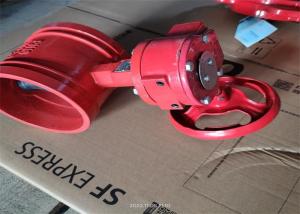 Quality Turbine Groove Red Butterfly Valve Red Color Dn100 Mm wholesale