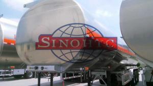 Quality Air Suspension Gasoline Tank Trailer , Aluminium 55000 Liters Petroleum Trailers wholesale