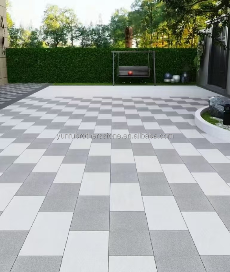 Brothers Stone Flamed Grey Granite Slab Paving Tiles for Honed Natural Stone Driveway