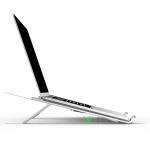 385g Collapsible Portable Foldable Laptop Stand Silver W257mm