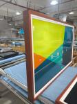 Commercial Mural Advertising Machine Wall Mounted Art Smart Wooden Frame High