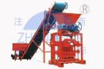 QT4-25 Semi Automatic Hollow Block Machine, Steel Pallets Cement Block Maker