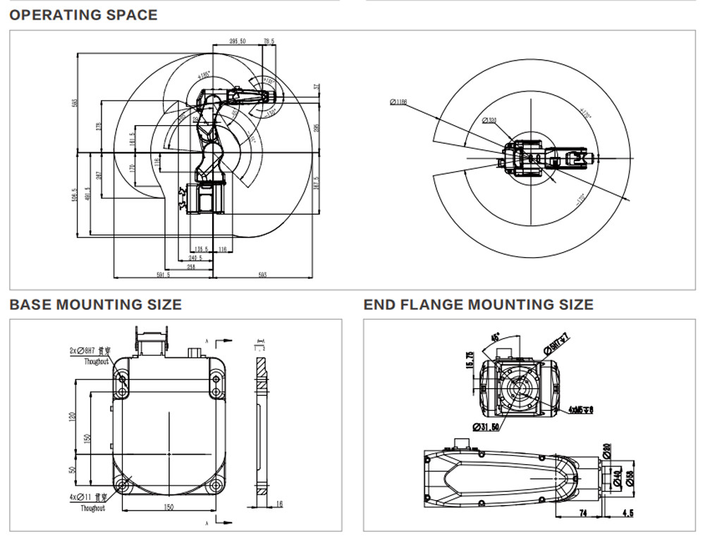 Desktop Robot In Handling Operations Sorting Assembling For 3C Food And Beverage Metal Parts Education Plastic ER3-600