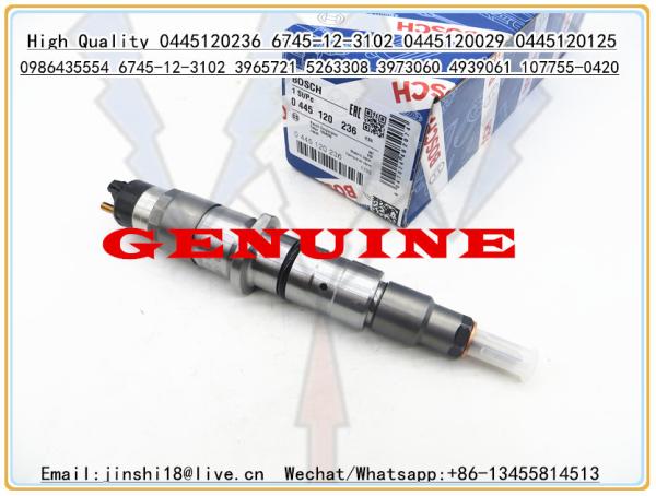 High Quality Fuel Injector 0445120029 0445120125 0445120236 0986435554 for 6745