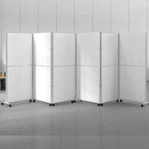 Quality White Portable Office Room Divider Folding Office Space Dividers On Wheels wholesale